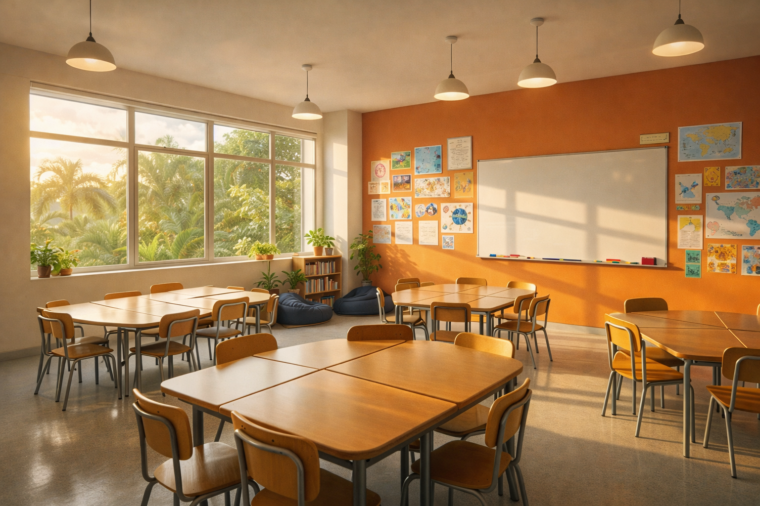 Aula de clase IE San Lorenzo de Aburrá — salón donde se implementa Presente360